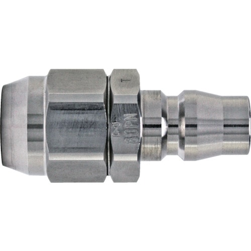 トラスコ中山 日東 ナットカプラ (ウレタンホース取付用プラグ) 相手側ホースサイズ8.0×12.0(40400)(ご注文単位1個)【直送品】