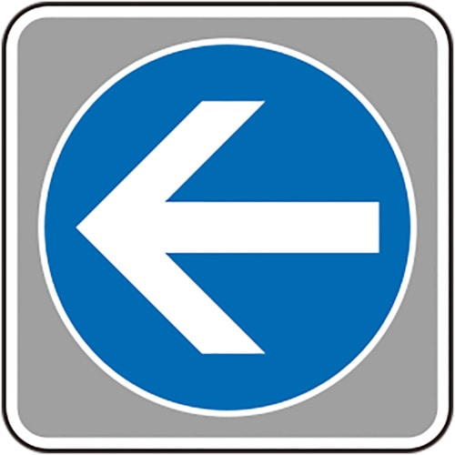 トラスコ中山 ユニット フロアカーペット用標識 矢印 青 小（ご注文単位1枚）【直送品】