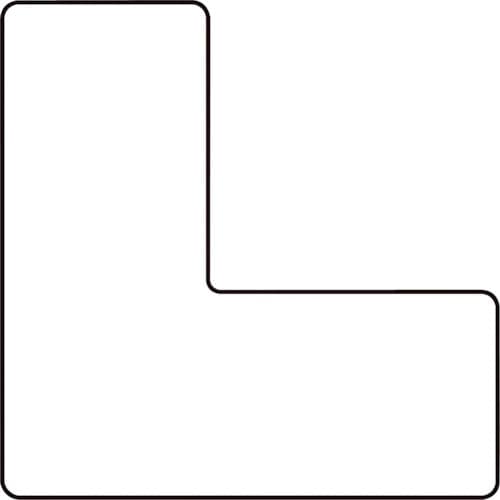 トラスコ中山 ユニット ユニピタ 置場表示ステッカー L型 白（ご注文単位1組）【直送品】