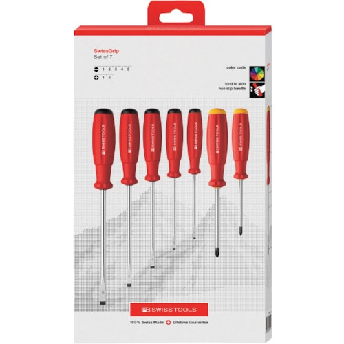 トラスコ中山 PBスイスツールズ スイスグリップ・ドライバーセット(BOX) 231-4077(ご注文単位1セット)【直送品】