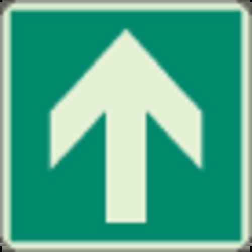 トラスコ中山 ユニット 床面誘導標識 矢印 蓄光 300×300mm 合成樹脂　334-0422（ご注文単位1枚）【直送品】