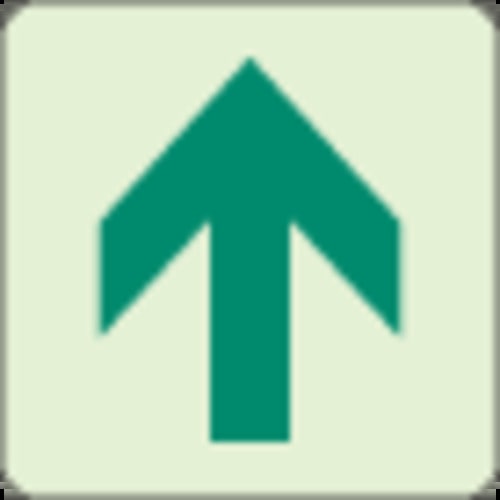 トラスコ中山 ユニット 床面誘導標識 矢印 蓄光 300×300mm 合成樹脂　334-5602（ご注文単位1枚）【直送品】