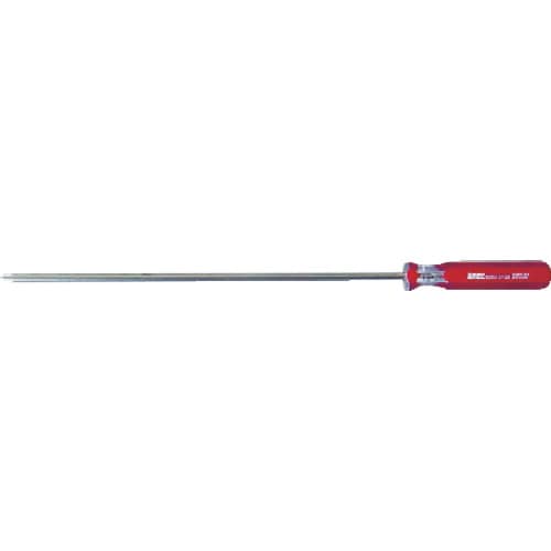 トラスコ中山 アネックス 樹脂柄ドライバー フォーラインドライバー(細軸タイプ) 刃先＋2×軸長200mm 全長273mm（ご注文単位1本）【直送品】