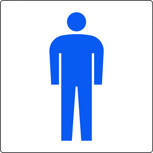 トラスコ中山 ユニット トイレ表示 大 男子(ご注文単位1枚)【直送品】