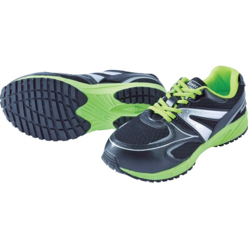 トラスコ中山 ジーベック 蛍光めちゃ軽セフティシューズ 85130 ブラック 28.0CM(ご注文単位1足)【直送品】