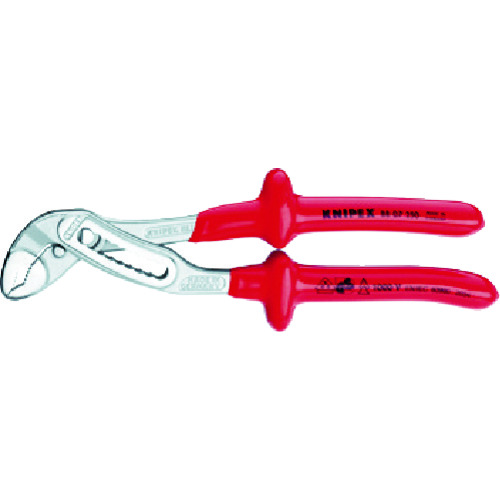 トラスコ中山 KNIPEX 1000V絶縁ウォーターポンププライヤー アリゲーター 250mm 835-6487(ご注文単位1個)【直送品】