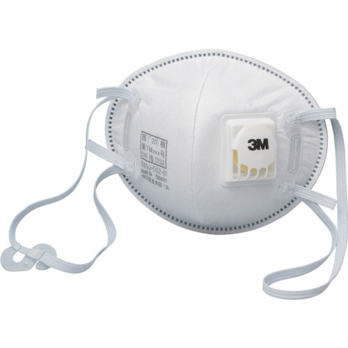 トラスコ中山 3M 使い捨て式防じんマスク 8955JH DS2 排気弁付き・フック式 (10枚入)（ご注文単位1箱）【直送品】