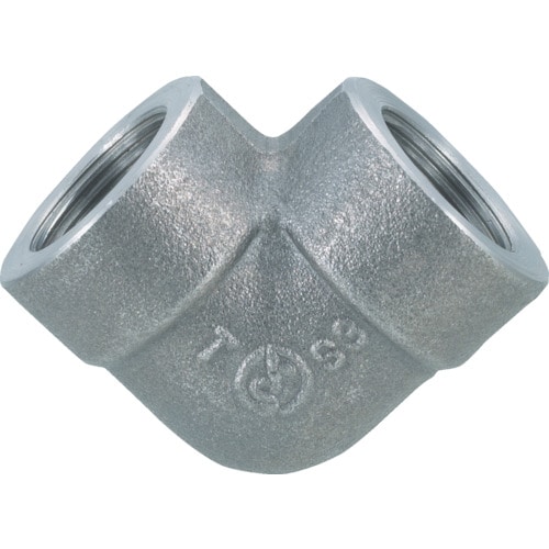 トラスコ中山 フジトク 90°エルボ 90E 20A 炭素鋼 ねじ込み(ご注文単位1個)【直送品】