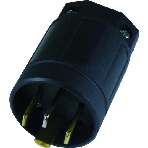 トラスコ中山 アメリカン電機 平刃形 ナイロンプラグ(保護カバー付) 接地3P20A250V(ご注文単位1個)【直送品】