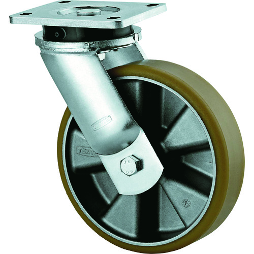 トラスコ中山 テンテキャスター 重荷重用高性能旋回キャスター“KAPPA”(AGV用、ウレタン車輪) φ200 自在式(ご注文単位1個)【直送品】