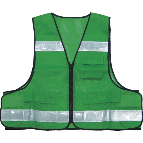 トラスコ中山 スリーライク パトベスト タイプI 蛍光グリーン(ご注文単位1着)【直送品】