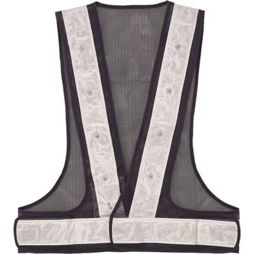 トラスコ中山 スリーライク LEDパトベスト LED赤 ネイビー×白反射(ご注文単位1着)【直送品】