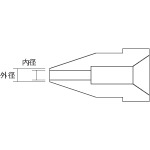 トラスコ中山 白光 はんだ除去器用交換パーツ ノズル 内径1.3mm 適合機種474/475/701/808(ご注文単位1本)【直送品】