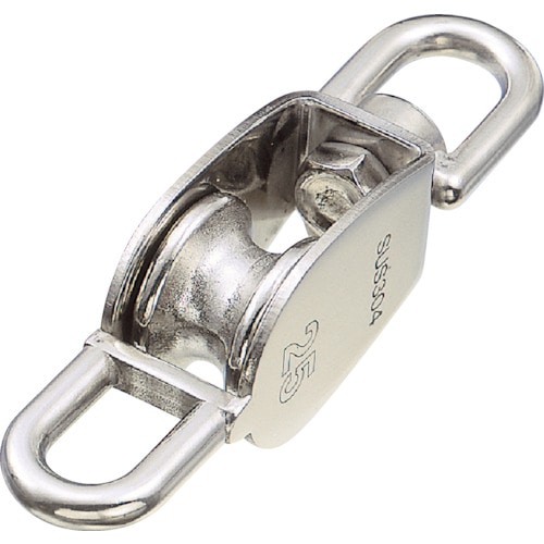 トラスコ中山 水本 滑車 ステンレス 豆ブロックベケ付 参考使用荷重120kgf（ご注文単位1個）【直送品】