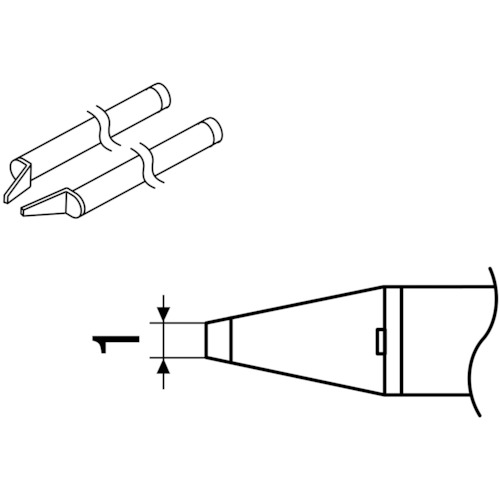 トラスコ中山 白光 こて先 CHIP 1L型(ご注文単位1セット)【直送品】