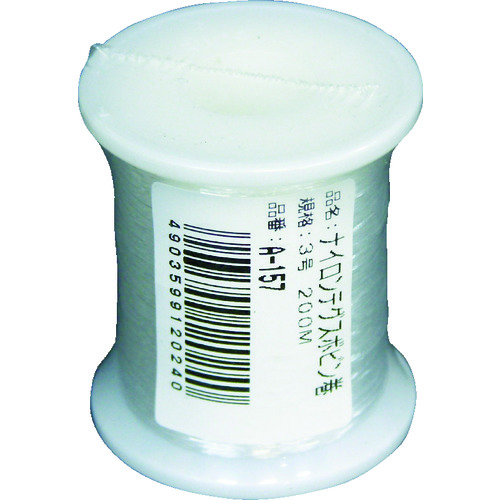 トラスコ中山 ユタカメイク テグス ナイロンテグスボビン巻 3号 200M（ご注文単位1巻）【直送品】