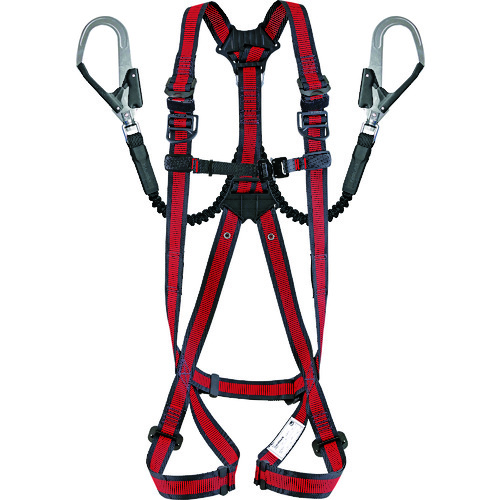 トラスコ中山 タジマ ハーネスGS 蛇腹 ダブルL2セット ライン赤 Lサイズ（ご注文単位1個）【直送品】