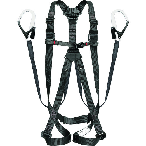 トラスコ中山 タジマ ハーネスGS 平ロープ ダブルL1セット 黒 Mサイズ（ご注文単位1個）【直送品】