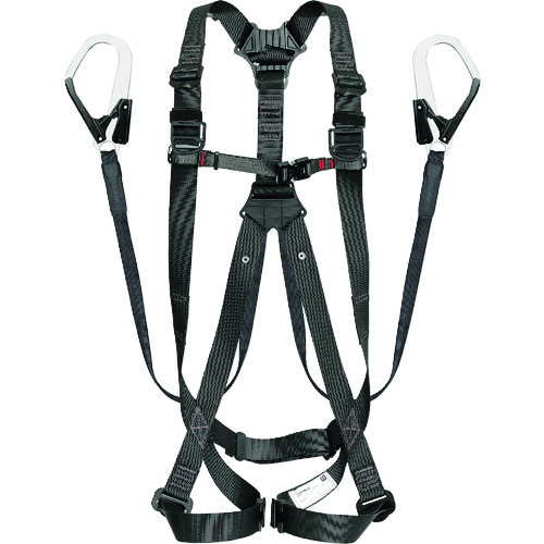 トラスコ中山 タジマ ハーネスGS 平ロープ ダブルL1セット 黒 Sサイズ（ご注文単位1個）【直送品】
