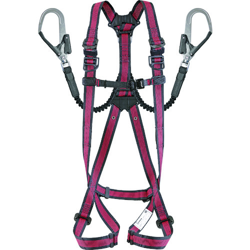 トラスコ中山 タジマ ハーネスGS 蛇腹 ダブルL2セット ライン赤 Sサイズ（ご注文単位1個）【直送品】