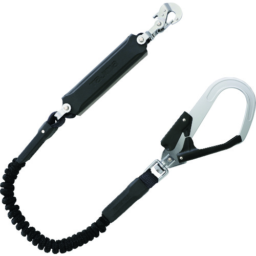 トラスコ中山 タジマ ハーネス用ランヤード蛇腹 シングル L2フック（ご注文単位1本）【直送品】