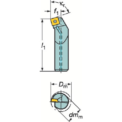 トラスコ中山 サンドビック コロターン107 ポジチップ用ボーリングバイト(210) 602-5137(ご注文単位1本)【直送品】