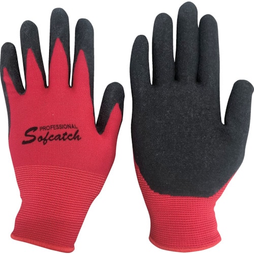 トラスコ中山 おたふく A-361・レッド ソフキャッチPRO 1P L(ご注文単位1組)【直送品】