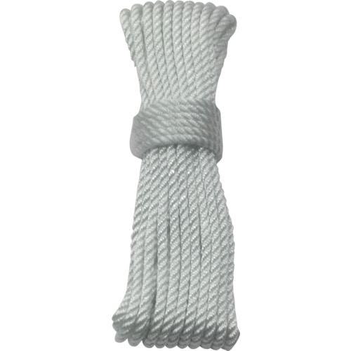 トラスコ中山 ユタカメイク ロープ ナイロンロープ3ツ打 5φ×10m(ご注文単位1巻)【直送品】