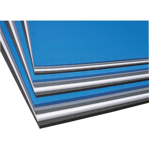 トラスコ中山 イノアック 発泡ポリエチレンシート 黒 5×1000×1000(ご注文単位10枚)【直送品】