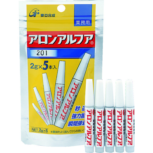 トラスコ中山 アロン アロンアルフア 201 2g(5本入)（ご注文単位1袋）【直送品】