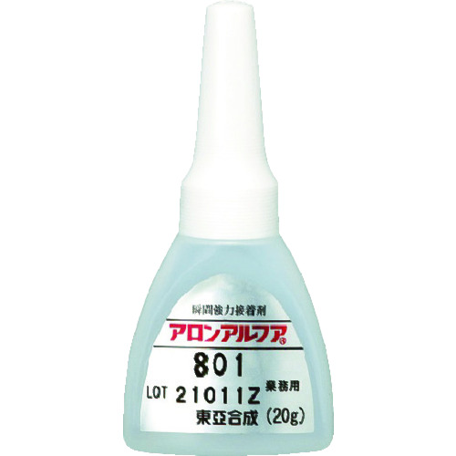 トラスコ中山 アロン 瞬間接着剤 アロンアルフア 801 扁平AL 20g(ご注文単位1本)【直送品】