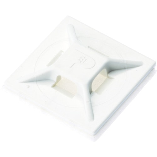 トラスコ中山 パンドウイット マウントベース アクリル系粘着テープ付き 白 (100個入)　403-6786（ご注文単位1袋）【直送品】