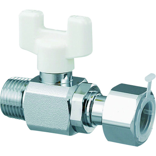 トラスコ中山 オンダ製作所 AE6型ボールバルブ R1/2 × ナット付アダプター(G1/2)(ご注文単位1個)【直送品】