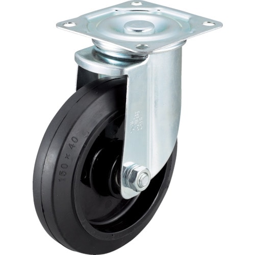 トラスコ中山 ワコー エアーキャスター(自在車) 125mm ゴム車 305-1846(ご注文単位1個)【直送品】