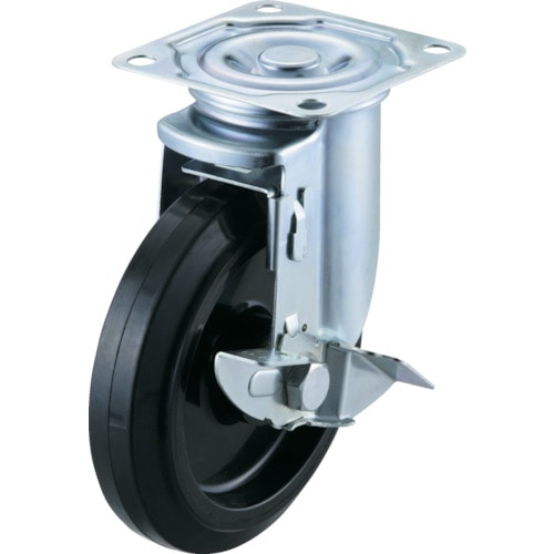 トラスコ中山 ワコー エアーキャスター(自在車ストッパー付) 125mm ゴム車 305-1854(ご注文単位1個)【直送品】