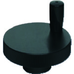 トラスコ中山 イマオ 小型アルミニウムハンドル車(回転握り付き・センター穴)50(ご注文単位1個)【直送品】