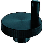 トラスコ中山 イマオ 小型アルミニウムハンドル車(回転握り付き・リーマ穴)50(ご注文単位1個)【直送品】