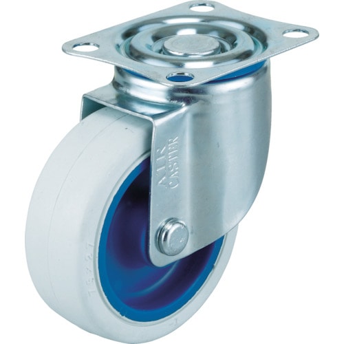 トラスコ中山 ワコー エアーキャスター(自在車) 100mm ホワイトゴム車 365-7787(ご注文単位1個)【直送品】