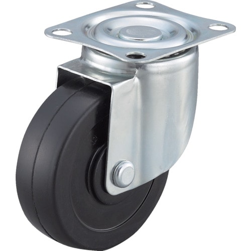 トラスコ中山 ワコー エアーキャスター(自在車) 65mm ゴム車(ご注文単位1個)【直送品】