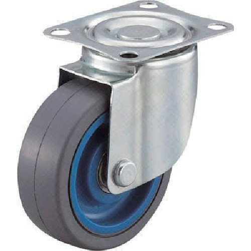 トラスコ中山 ワコー エアーキャスター(自在車) 75mm ゴム車　354-2432（ご注文単位1個）【直送品】