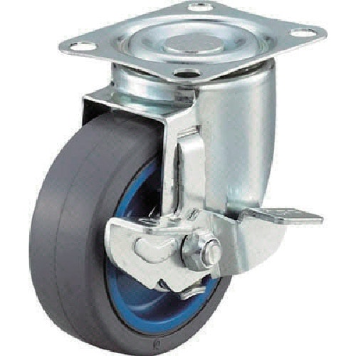 トラスコ中山 ワコー エアーキャスター(自在車ストッパー付) 75mm ゴム車 354-2441(ご注文単位1個)【直送品】