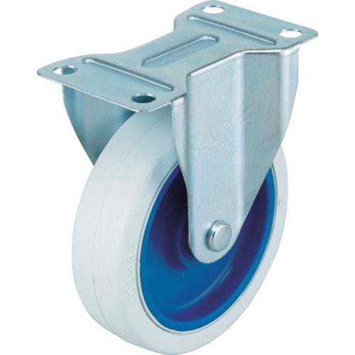 トラスコ中山 ワコー エアーキャスター(固定車) 100mm ホワイトゴム車 365-7833(ご注文単位1個)【直送品】