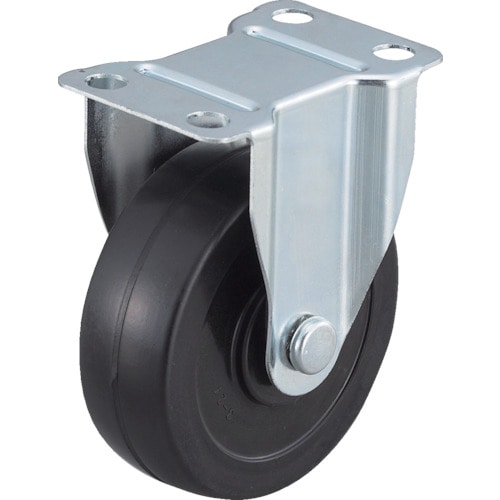 トラスコ中山 ワコー エアーキャスター(固定車) 100mm ゴム車 305-2338(ご注文単位1個)【直送品】