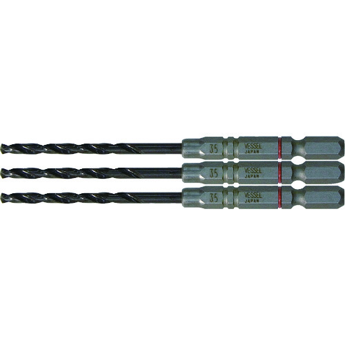 トラスコ中山 ベッセル クッションドリル鉄工用 3本組み（ご注文単位1セット）【直送品】