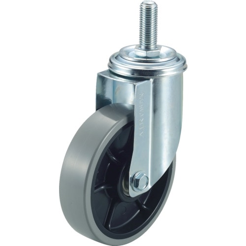 トラスコ中山 ワコー エアーキャスターねじ込みタイプ(自在車) 荷重120 車輪径100幅32(ご注文単位1個)【直送品】