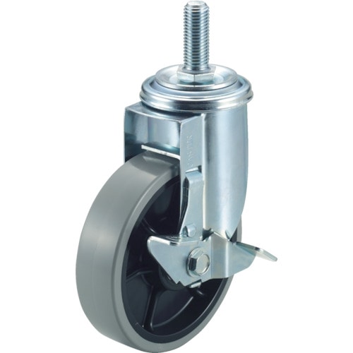 トラスコ中山 ワコー エアーキャスターねじ込みタイプ(自在車S付)荷重120車輪径100幅32(ご注文単位1個)【直送品】