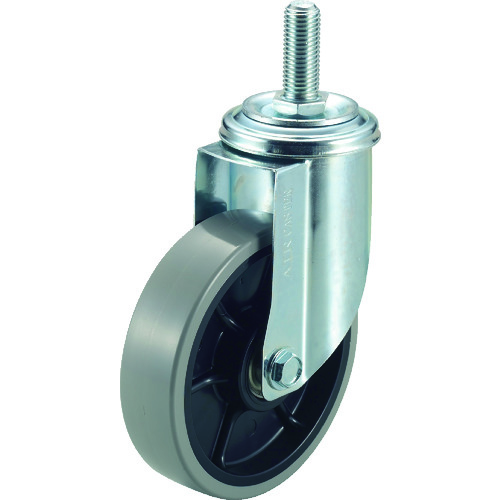 トラスコ中山 ワコー エアーキャスターねじ込みタイプ(自在車) 荷重120 車輪径125幅32(ご注文単位1個)【直送品】