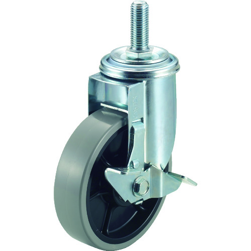 トラスコ中山 ワコー エアーキャスターねじ込みタイプ(自在車S付)荷重120車輪径125幅32(ご注文単位1個)【直送品】