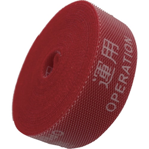 トラスコ中山 IM 多機能表示バンド 20mm*3M 運用 OPERATION 赤(ご注文単位1巻)【直送品】