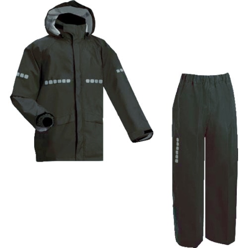 トラスコ中山 前垣 AP1000ワーキングレインスーツ ブラック 6Lサイズ(ご注文単位1着)【直送品】